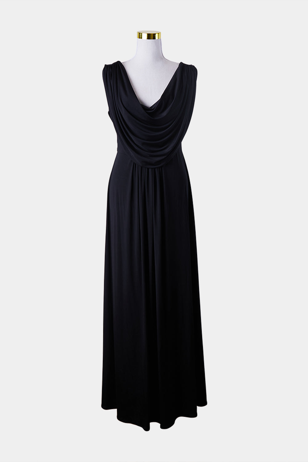 Pia Lady Percy Black Cowl Neck Gown