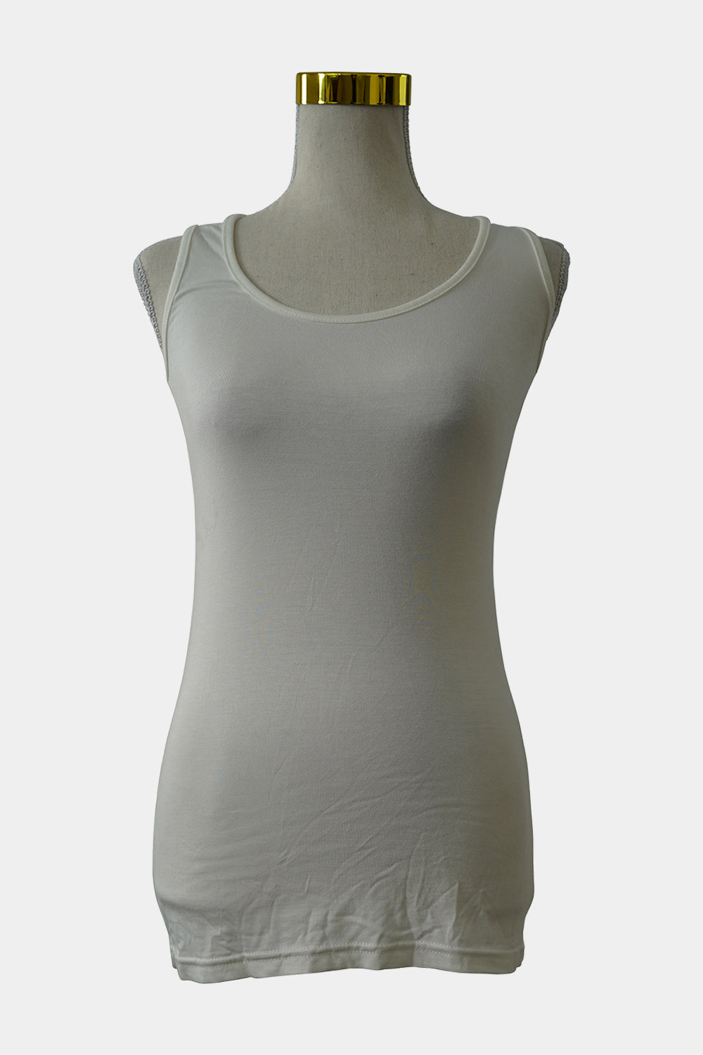 For You White Racer Back Tank