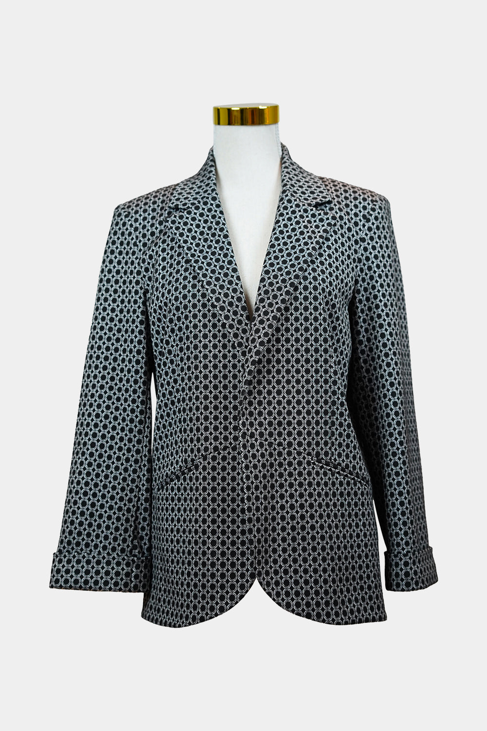 Topshop Black, White Patterened Blazer