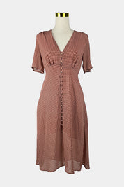 MISSGUIDED Pink Print Midi Dress