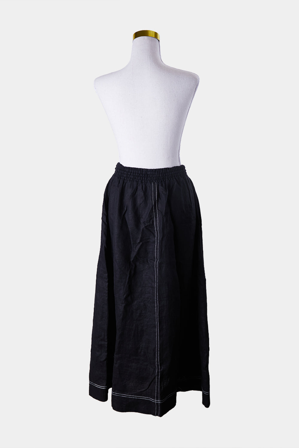 AJE Black Linen Skirt