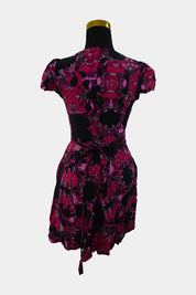 MARCS Black Pink Patterned Mini Dress