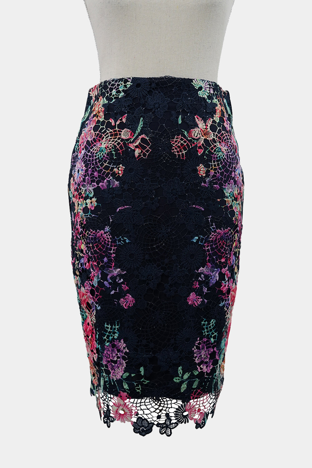 TEMT Navy, Multi Pencil Skirt