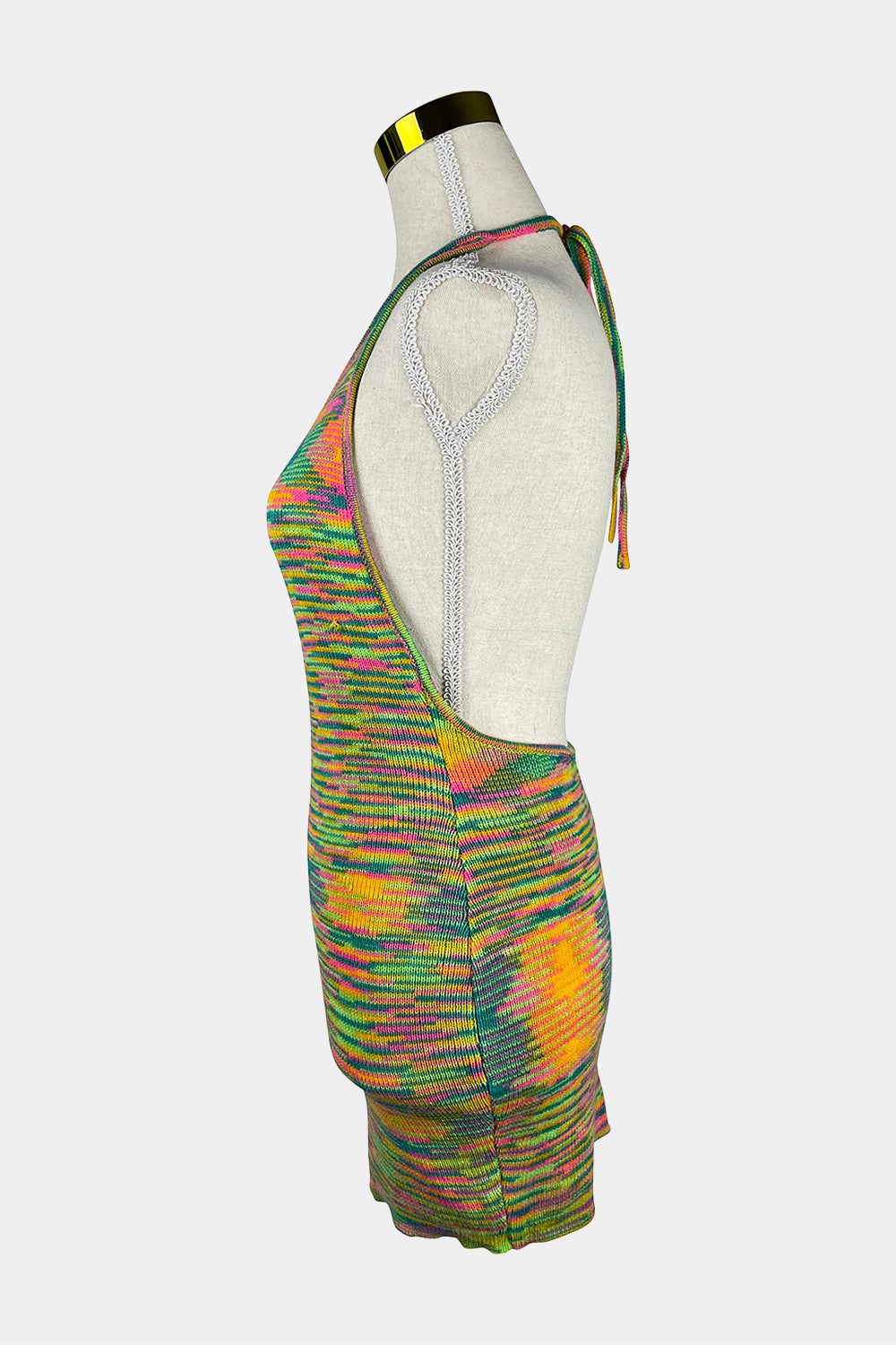 Beginning Boutique Multicoloured Halter Knit Dress