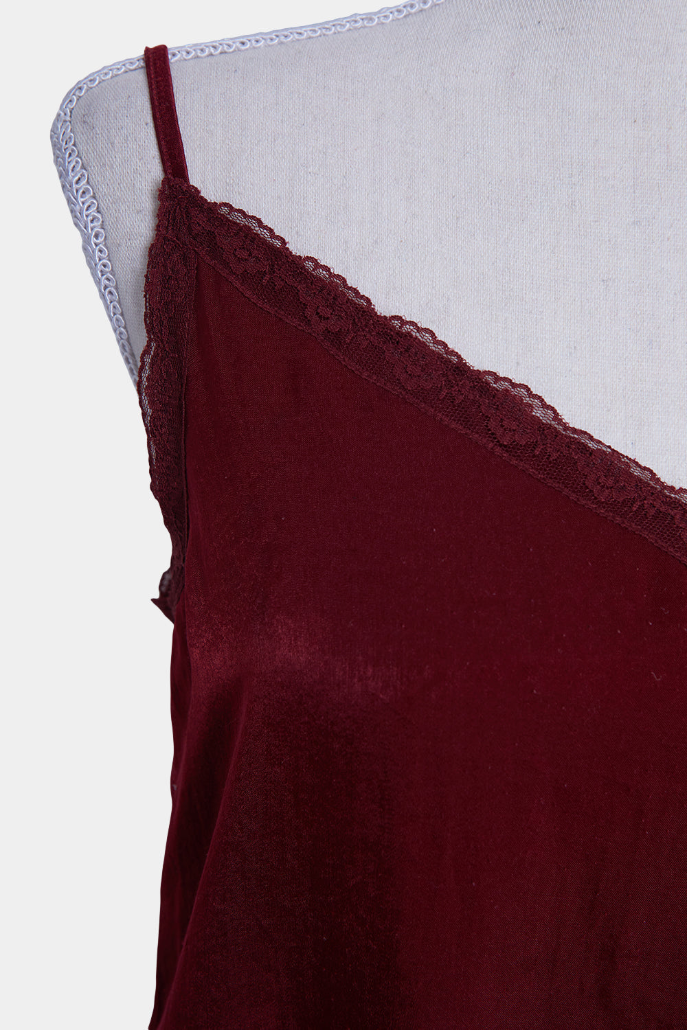 HOLLISTER Burgundy Lace Detail Slip Dress