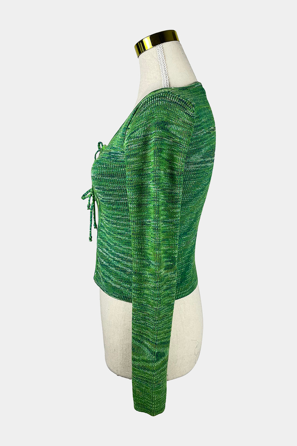 Beginning Boutique Green Knit Top