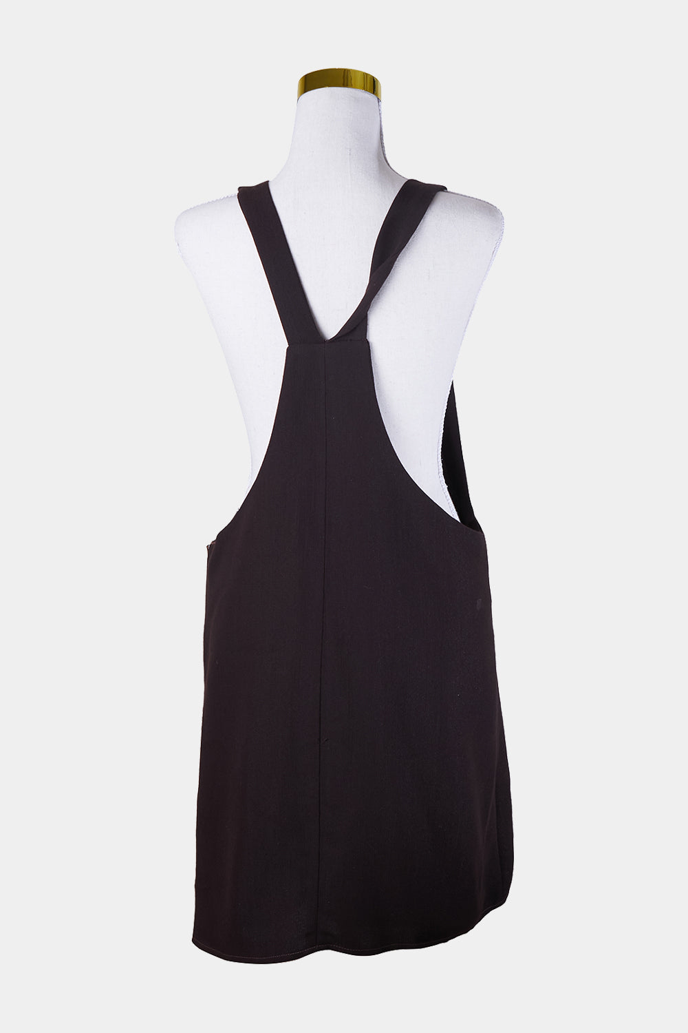TERI Chocolate Brown Pinafore Dress