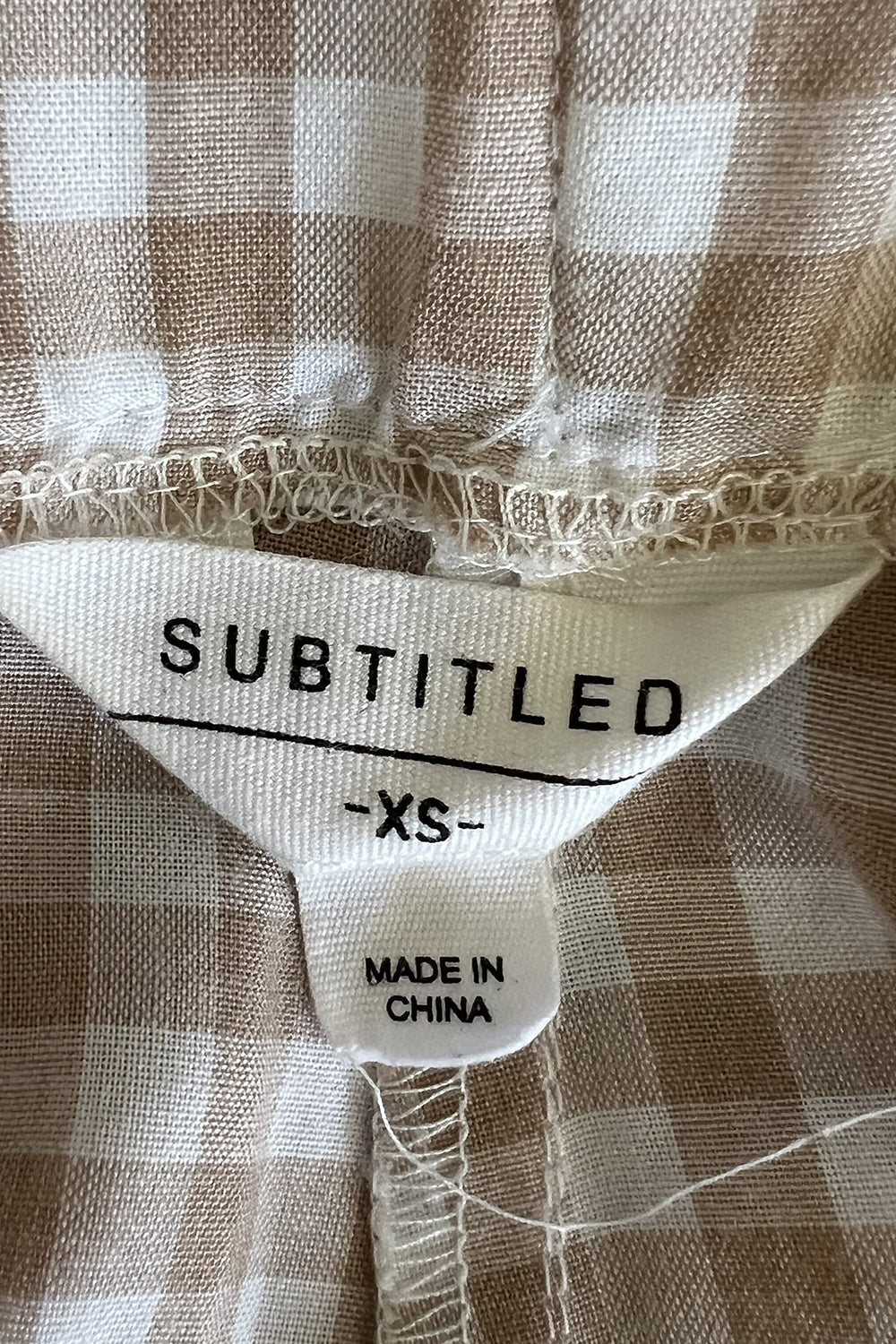 SUBTITLED White & Light Brown  Pants