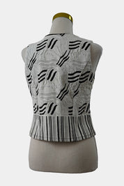 Joseph Ribkoff Black, White White Bustier with Diamonds
