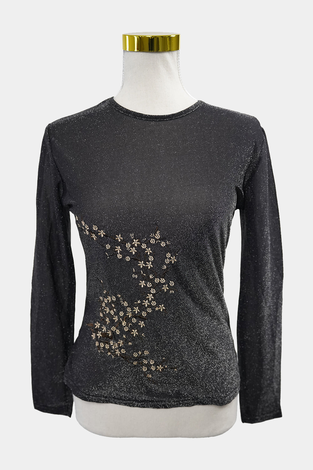 Qq Fashion Black, Silver Mesh Long Sleeve