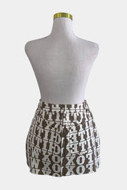 White Fox Brown Skirt