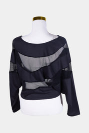 LUKA Black Mesh Contrast Sweater