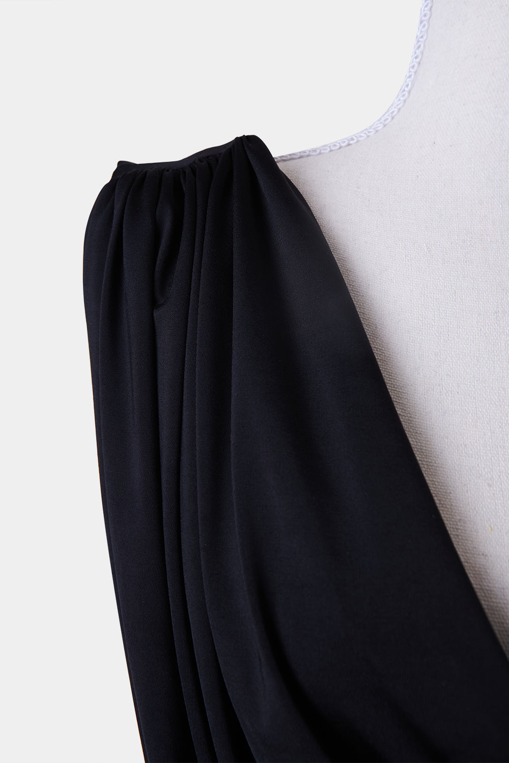 Pia Lady Percy Black Cowl Neck Gown