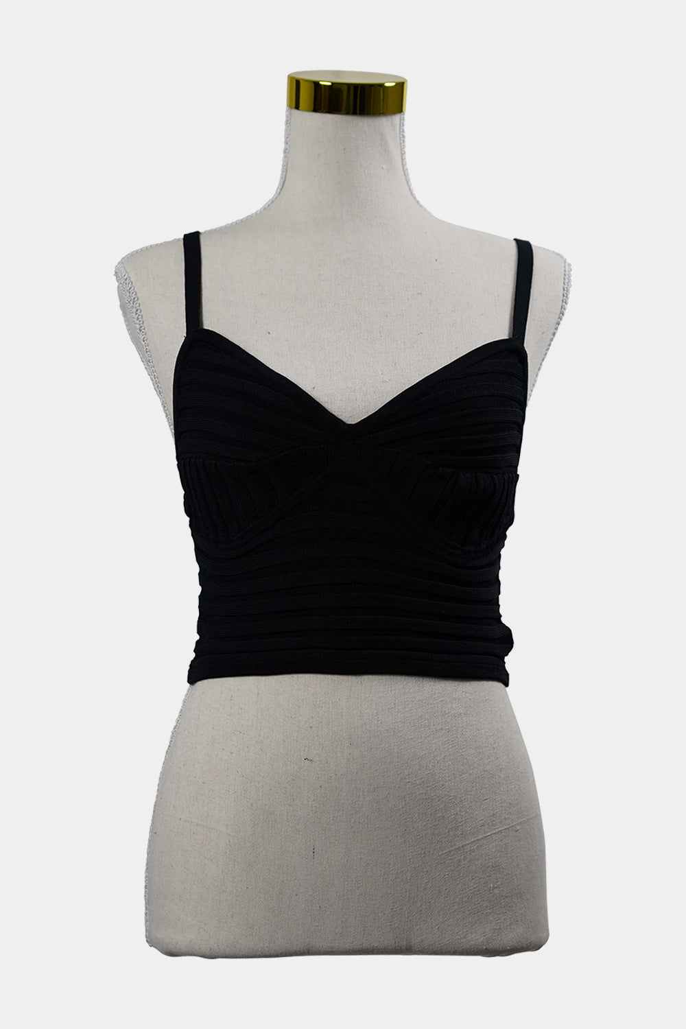 GLASSONS Black Cup Ribbed Crop Top