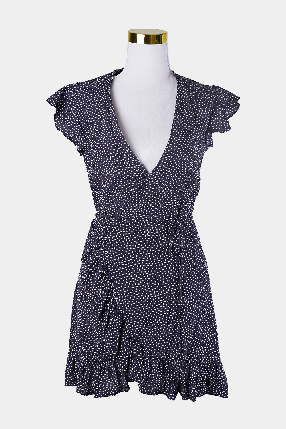 Seed Heritage Navy Polkadot Wrap Dress