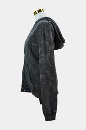 Cheap Monday Grey Acid Wash Zip Hooded Jacket