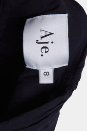 AJE Black Ruffle Miini Skirt
