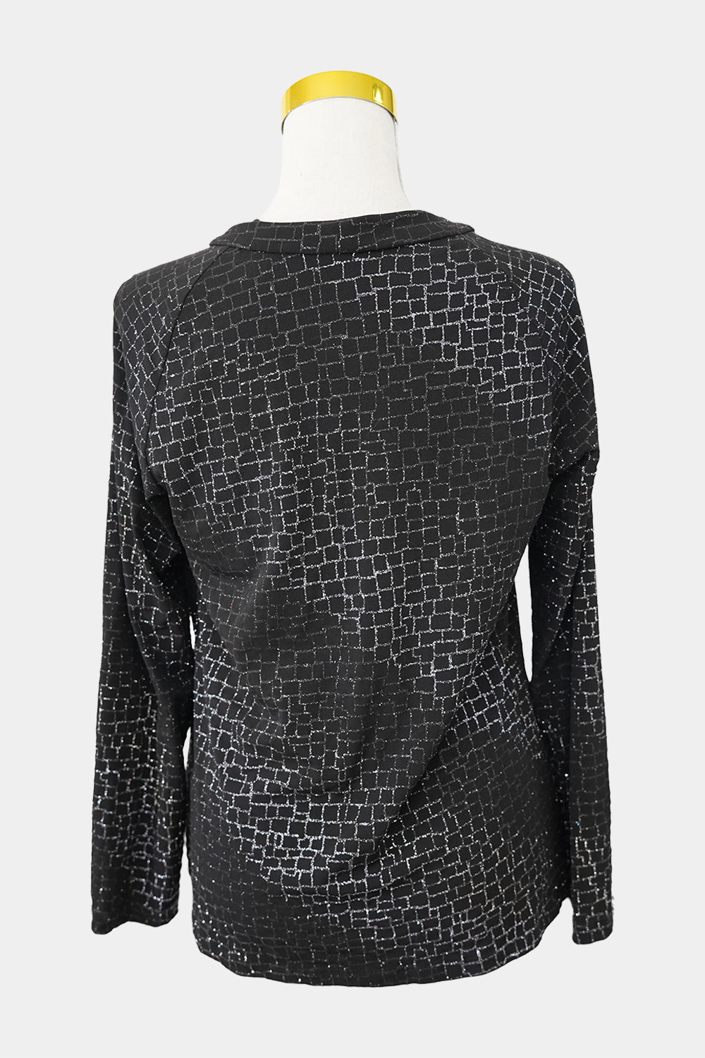 Noni B Black Silver Check Long Sleeve