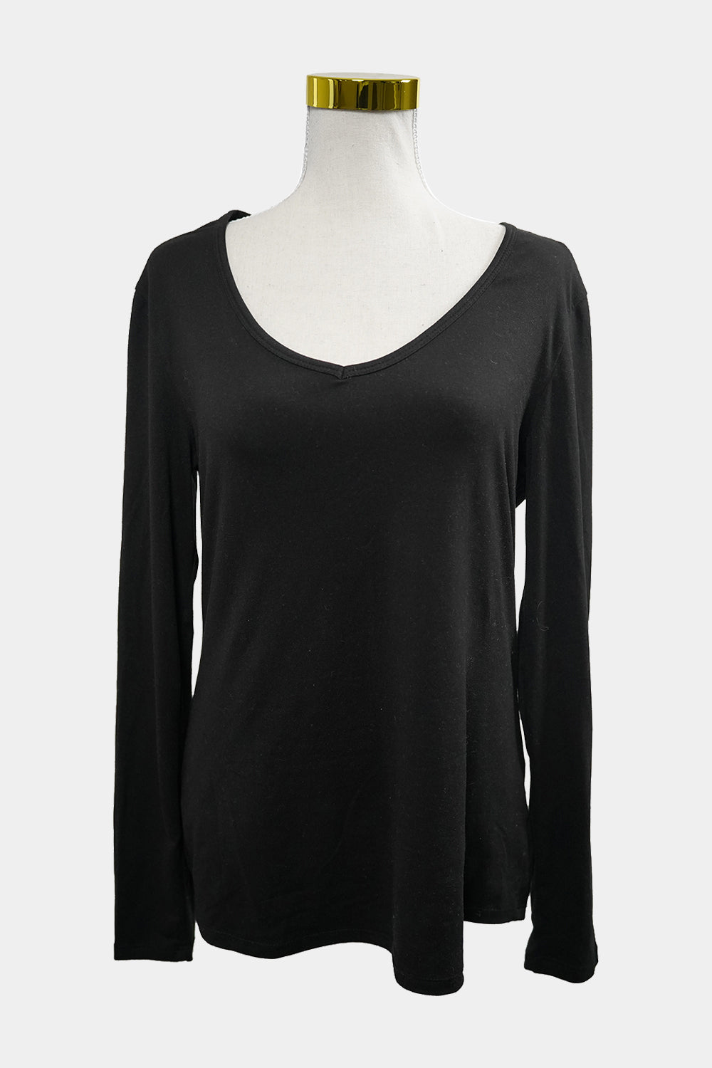 My Super Soft Tee Black V Neck Long Sleeve Top