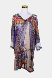 La Fee Maraboutee Multi-Patterned Long Sleeve Sheer Dress