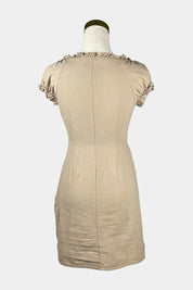 Nasty Gal Beige Linen Mini Dress