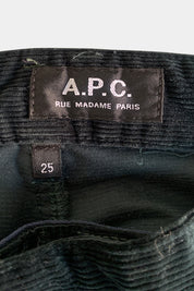 Apc Rue Madame Paris Green Trousers