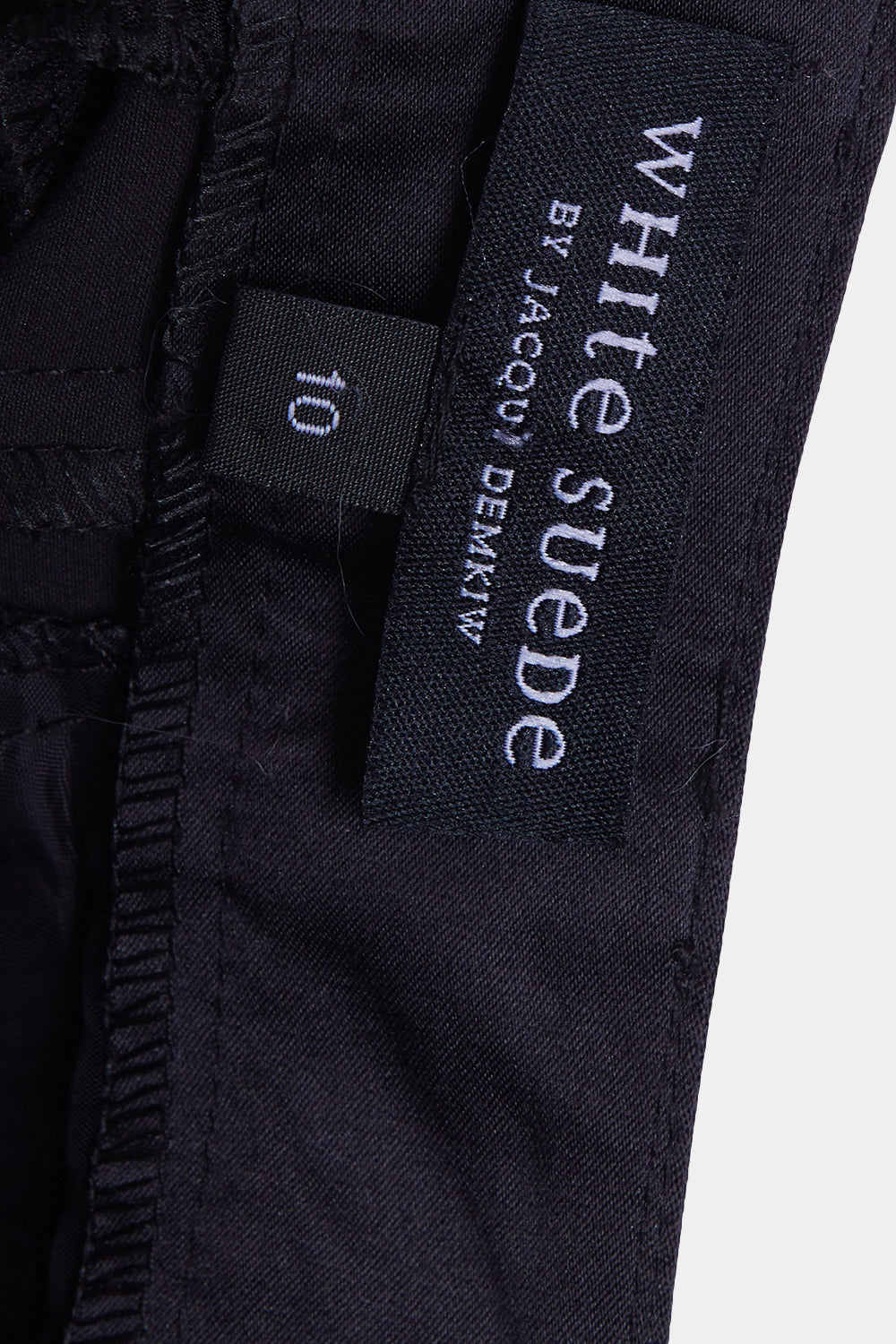 White Suede By Jacqui Demkiw Black Satin Shorts