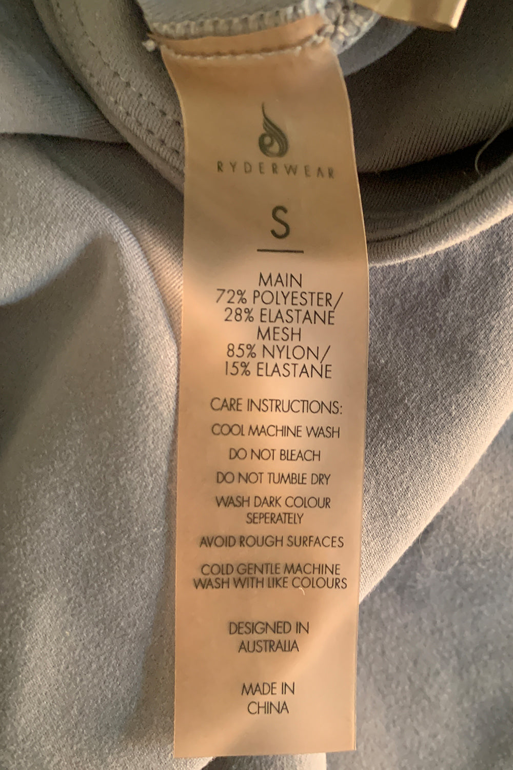 RYDERWEAR Grey Gym Leggings