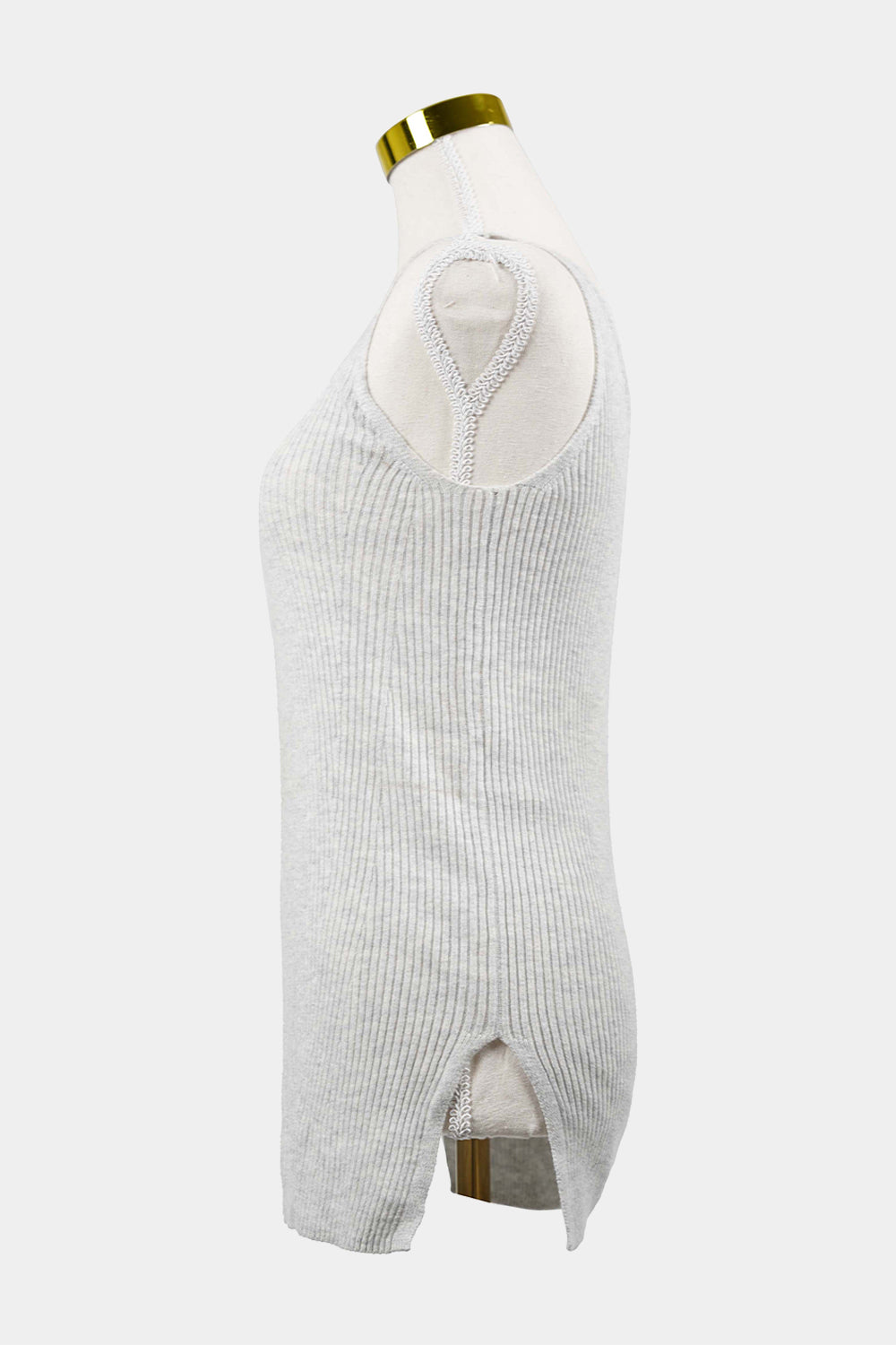 Forever New Grey Knit V Neck Singlet