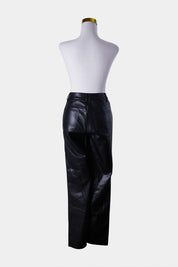 Tiger Mist Black PU Leather Pants