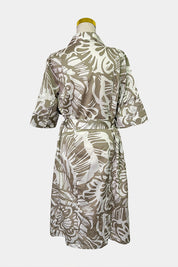 Perri Cutten White and Green Dress