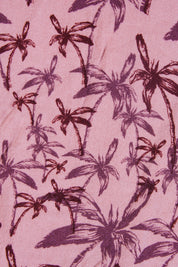 Pull And Bear Pink, Burgundy Print Button Up Shirt