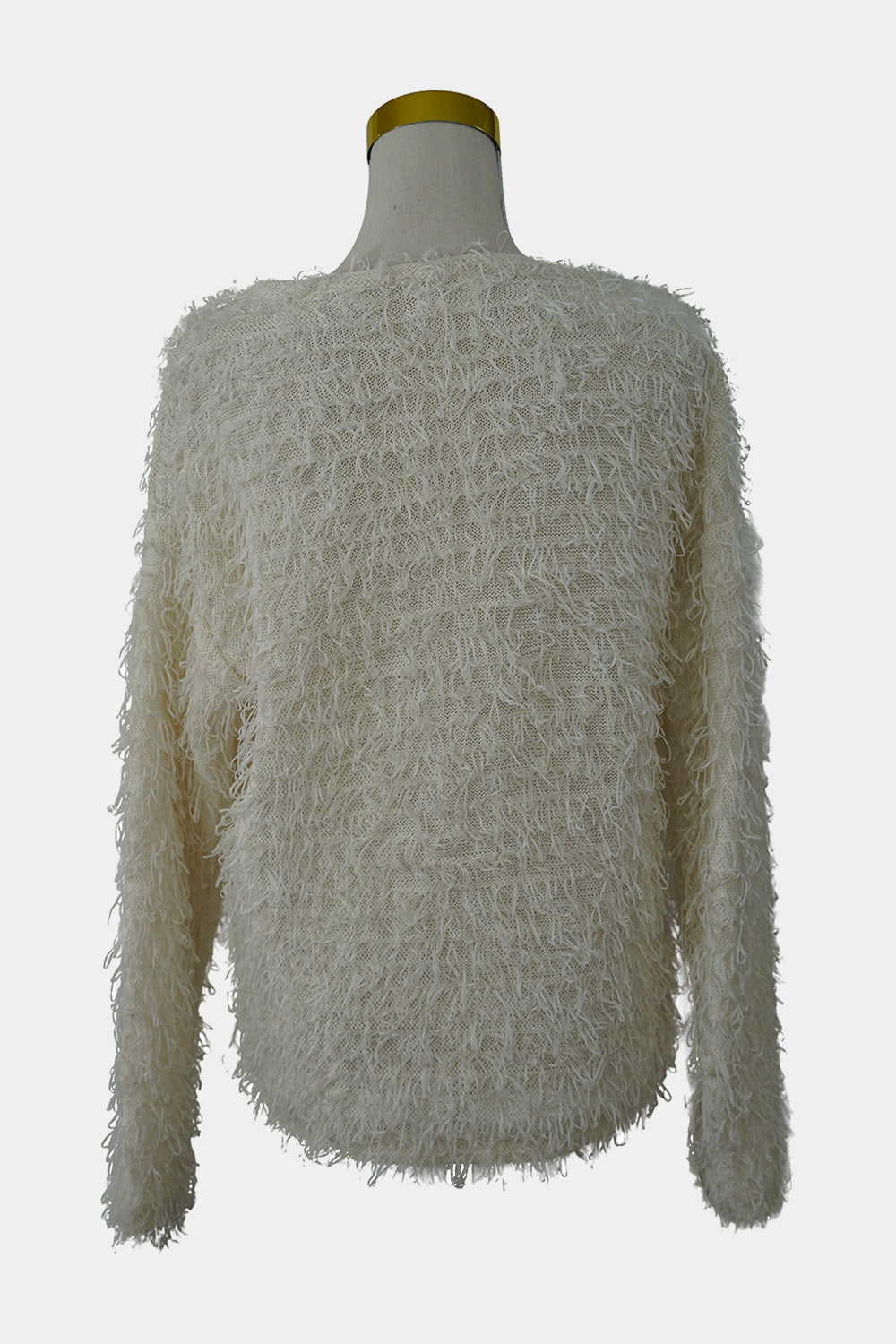 Seed Heritage White Fringe Knit Jumper