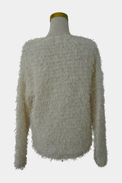 Seed Heritage White Fringe Knit Jumper