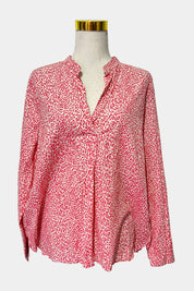 ZARA White and Pink Top