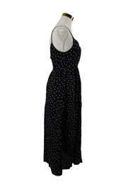 Atmos & Here Black, White Polka Dot Midi Dress