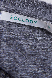 ECOLOGY Grey V Neck Fluffy Sweater