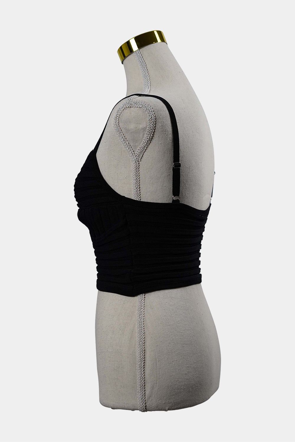 GLASSONS Black Cup Ribbed Crop Top