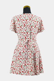 Alive Girl Pink, Red, Green Floral Mini Dress