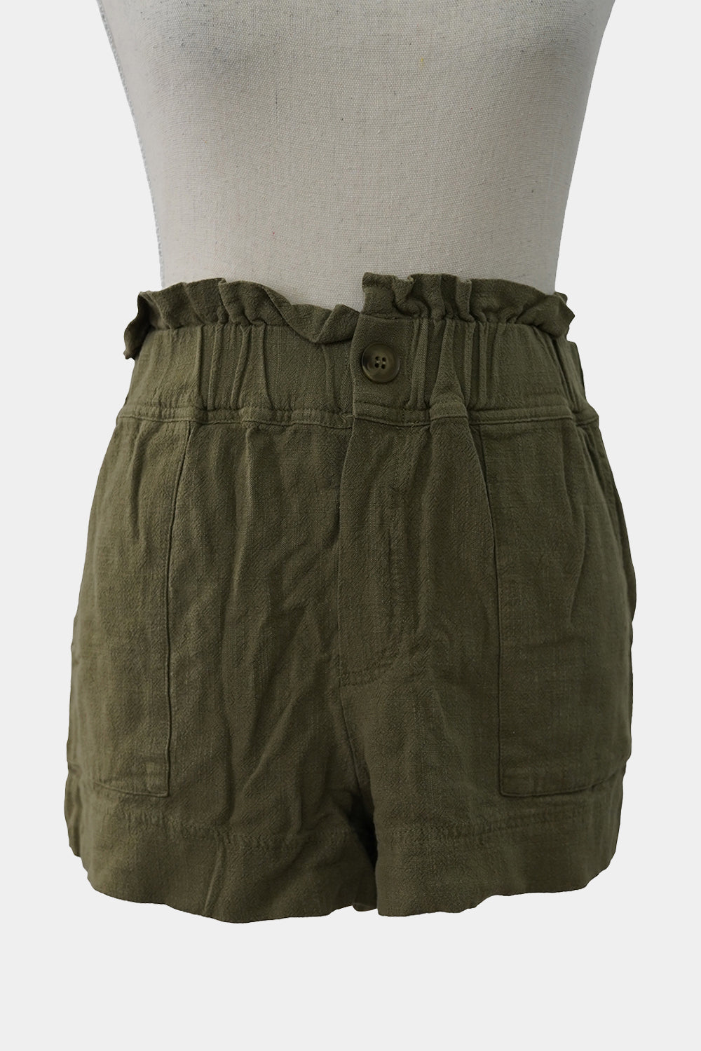 NUNUI Khaki Linen Shorts