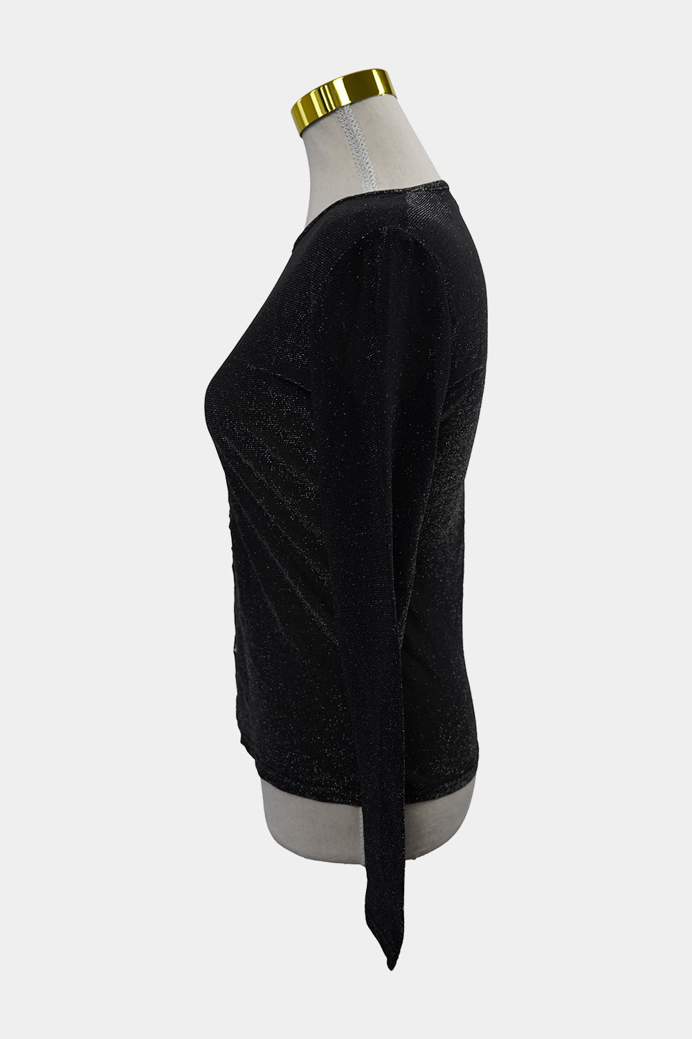 Qq Fashion Black, Silver Mesh Long Sleeve