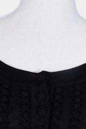 Anna Hoffman Black Knit Long Sleeve Dress