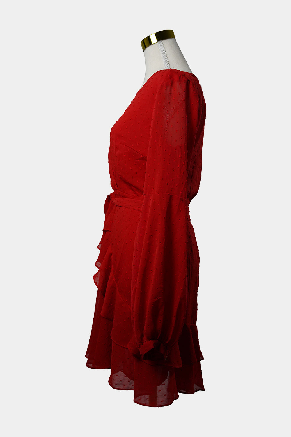 PILGRIM Red Long Bell Sleeve Mini Dress