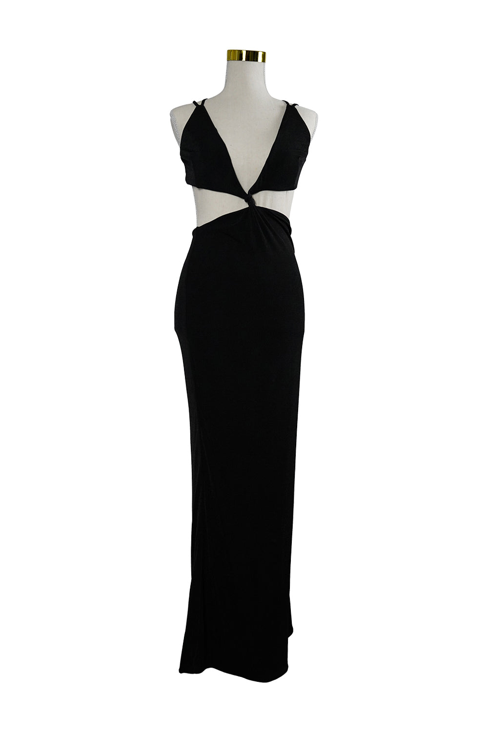 TIGERMIST Black Cut Out Maxi Dress