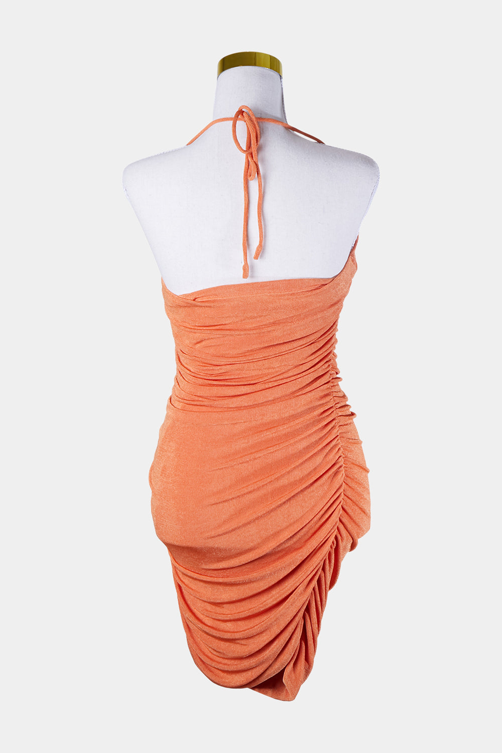 Hello Molly Orange Ruched Dress