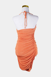 Hello Molly Orange Ruched Dress