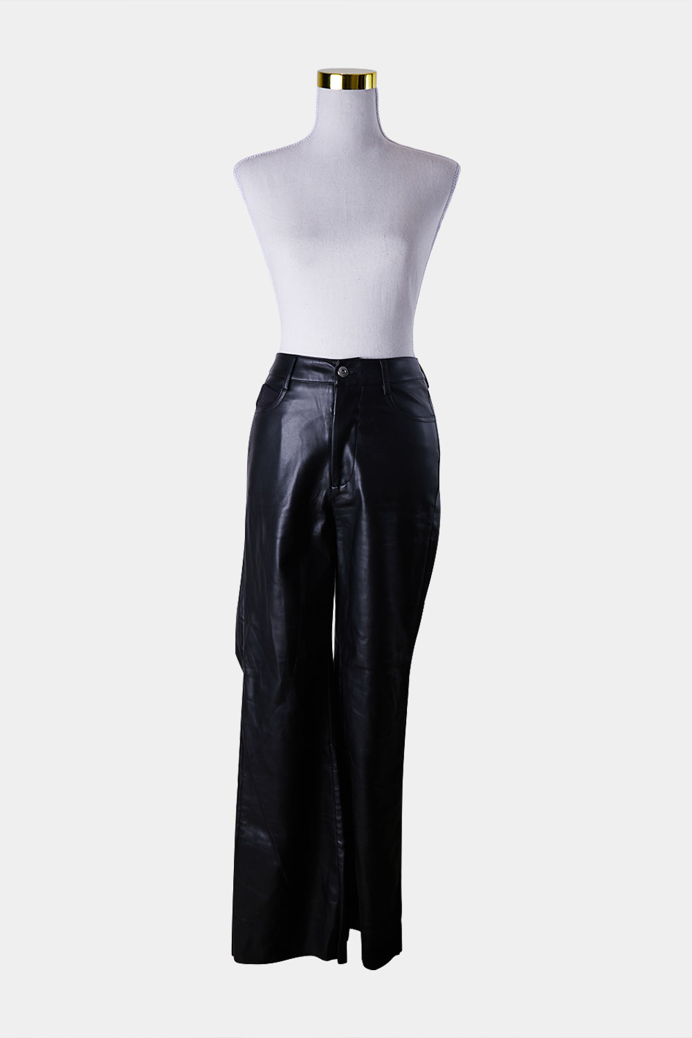 Tiger Mist Black PU Leather Pants