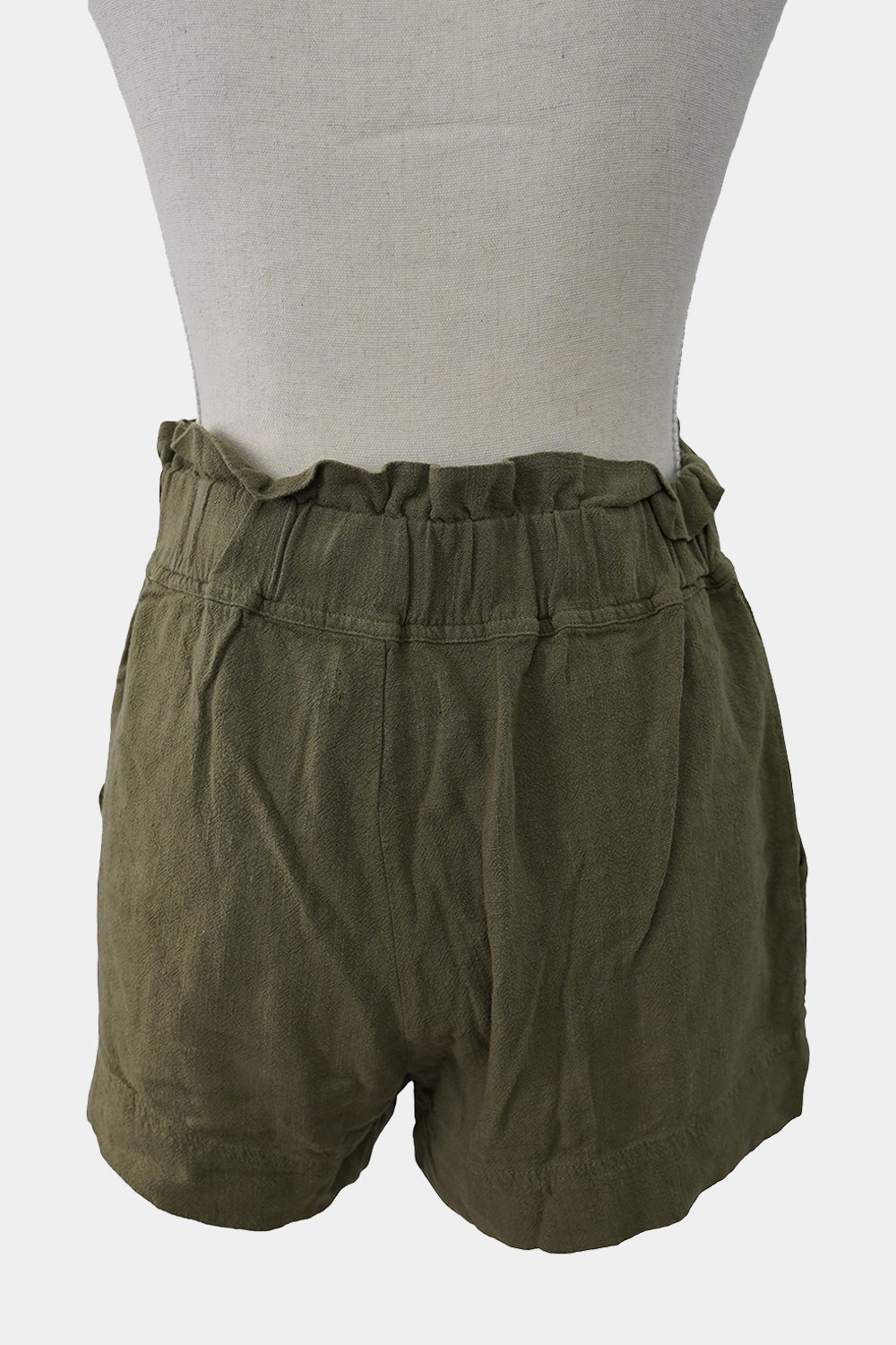 NUNUI Khaki Linen Shorts