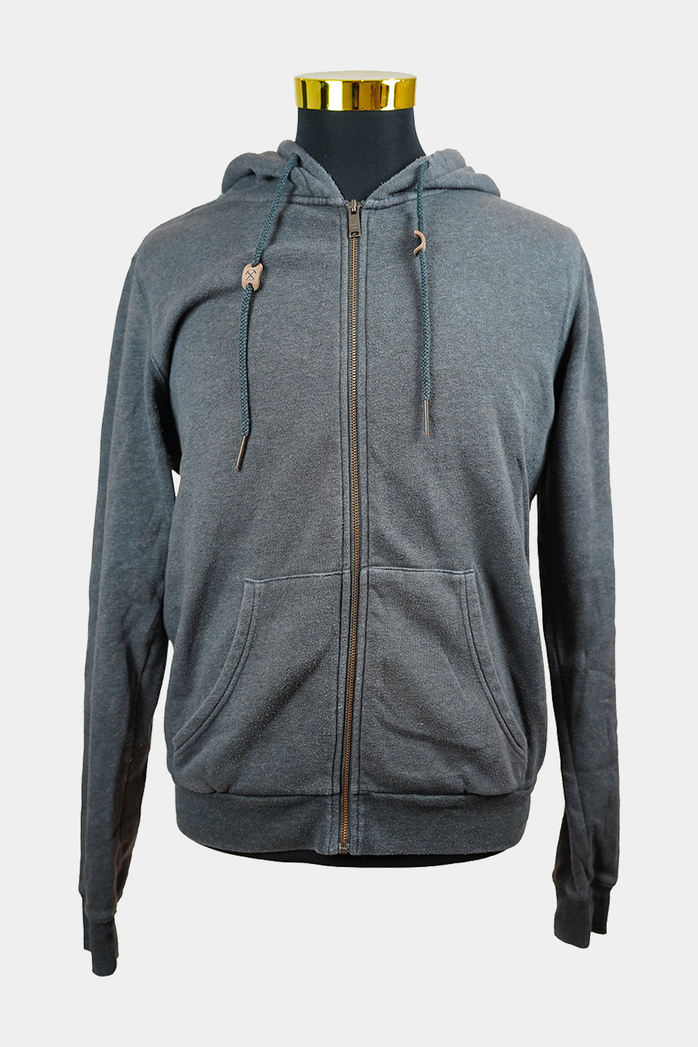 INDUSTRIE Grey Hooded Zip Jumper