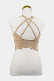 Elite Eleven Mustard Strappy Racer Back Sports Crop